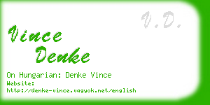 vince denke business card